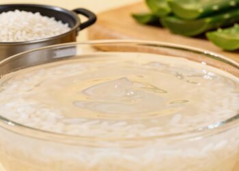 O enxágue de arroz e babosa que mata a acne no couro cabeludo