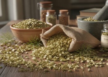 O truque de mastigar sementes de erva-doce (funcho) após comer para digestão e hálito, estilo indiano