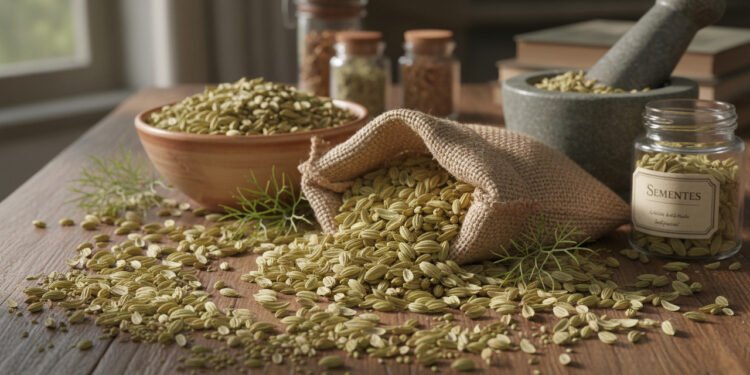 O truque de mastigar sementes de erva-doce (funcho) após comer para digestão e hálito, estilo indiano