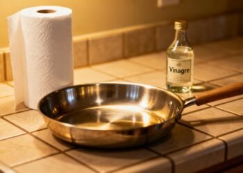 "Máscara facial" na panela? A "Técnica da Compressa" que usa papel toalha e vinagre para derreter a gordura incrustada sem você precisar esfregar