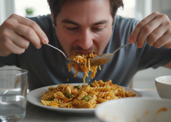 O que significa quando uma pessoa come muito rápido?