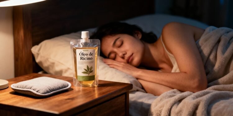 A compressa de Óleo de Rícino no fígado para desinflamar e melhorar o sono