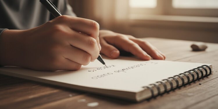 Escrever com a mão não dominante por 2 minutos para estimular a criatividade e neuroplasticidade