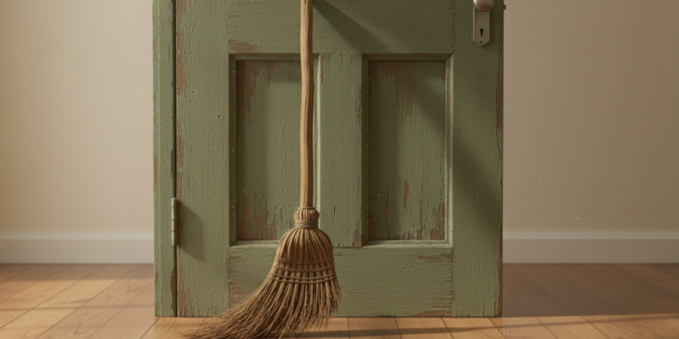 Poucos sabem o que significa deixar uma vassoura atrás da porta