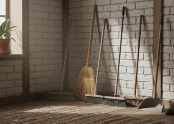 Adeus vassouras deformadas: a maneira correta de guardá-las que poucos usam