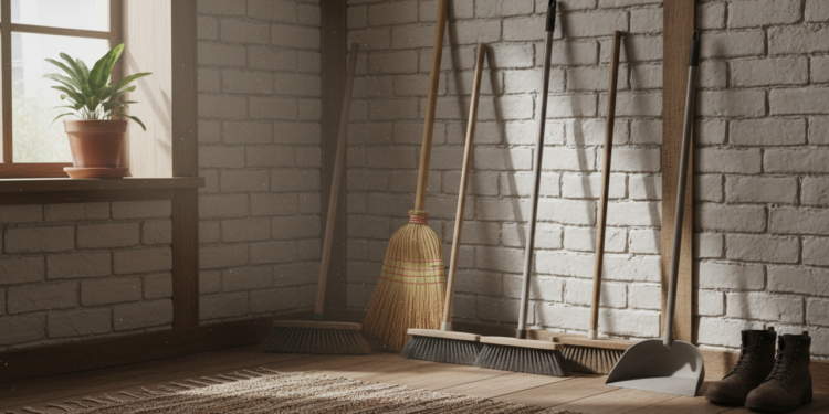 Adeus vassouras deformadas: a maneira correta de guardá-las que poucos usam