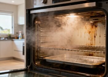 Sem vinagre nem bicarbonato: o truque simples para remover a gordura do forno