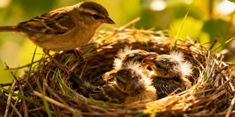 O que significa quando pássaros escolhem sua porta para construir um ninho?