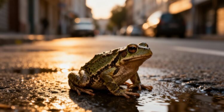 O que significa ver um sapo na rua?