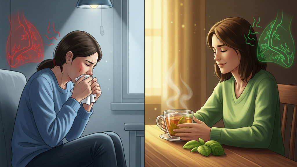 Erva conhecida por auxiliar no alívio natural da tosse e do desconforto respiratório
