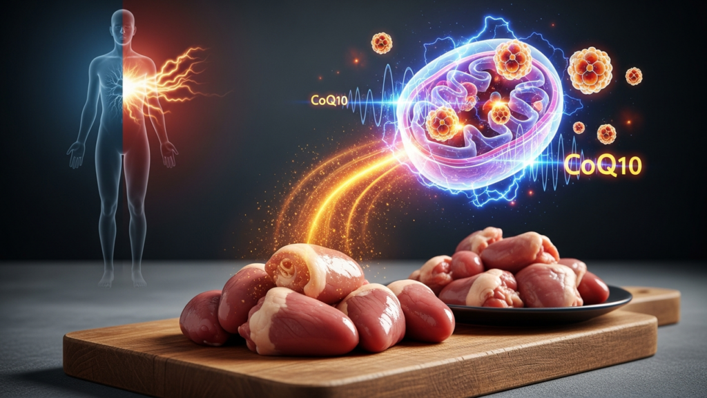 Mais potente que o ovo? Com 25g de proteína por porção e ferro de ótima absorção, a parte da galinha que é a arma secreta contra a perda muscular