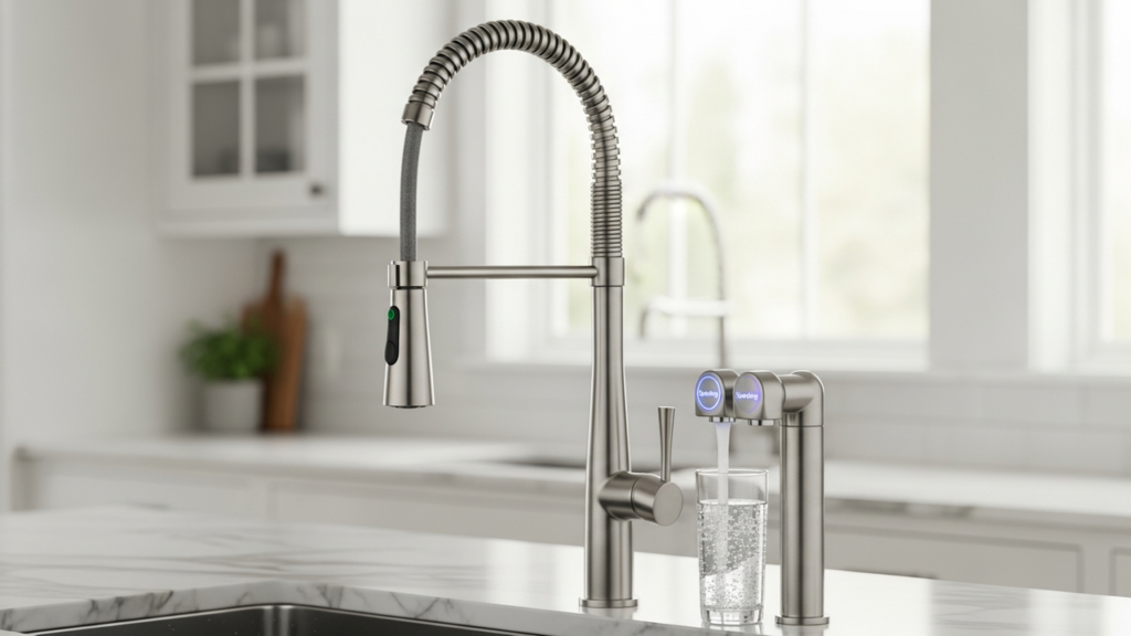 Tendência inovadora de torneiras que transforma a funcionalidade da cozinha