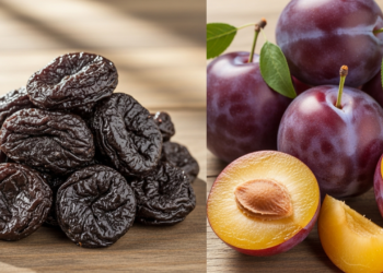 Versões fresca e seca da ameixa e seus benefícios para ossos e funcionamento intestinal
