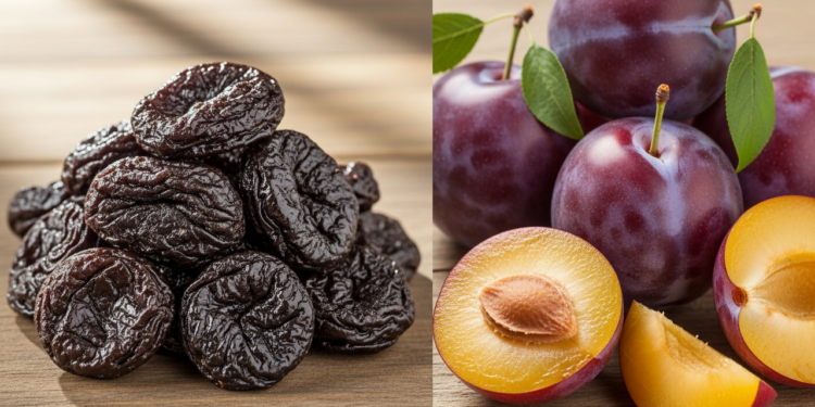 Versões fresca e seca da ameixa e seus benefícios para ossos e funcionamento intestinal