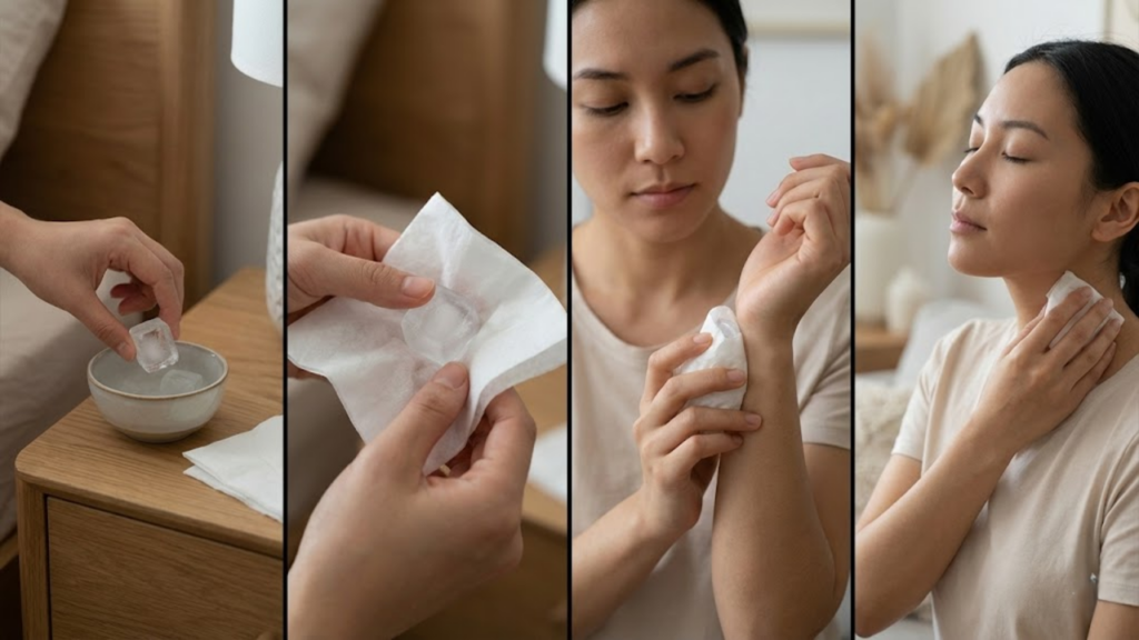 Aplicação de gelo no pulso como técnica rápida para aliviar crises de pânico
