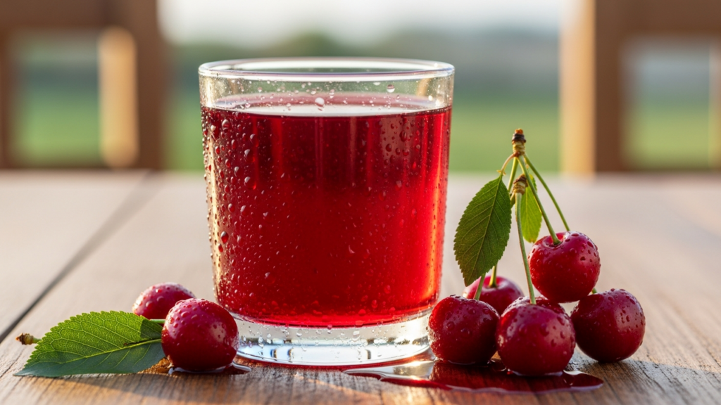 Suco de cereja azeda associado à produção natural de melatonina e ao sono profundo
