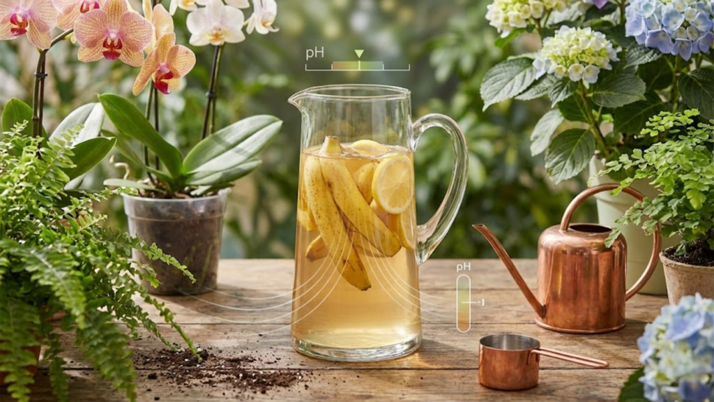 Combinação de casca de banana com vinagre e limão usada em soluções caseiras populares
