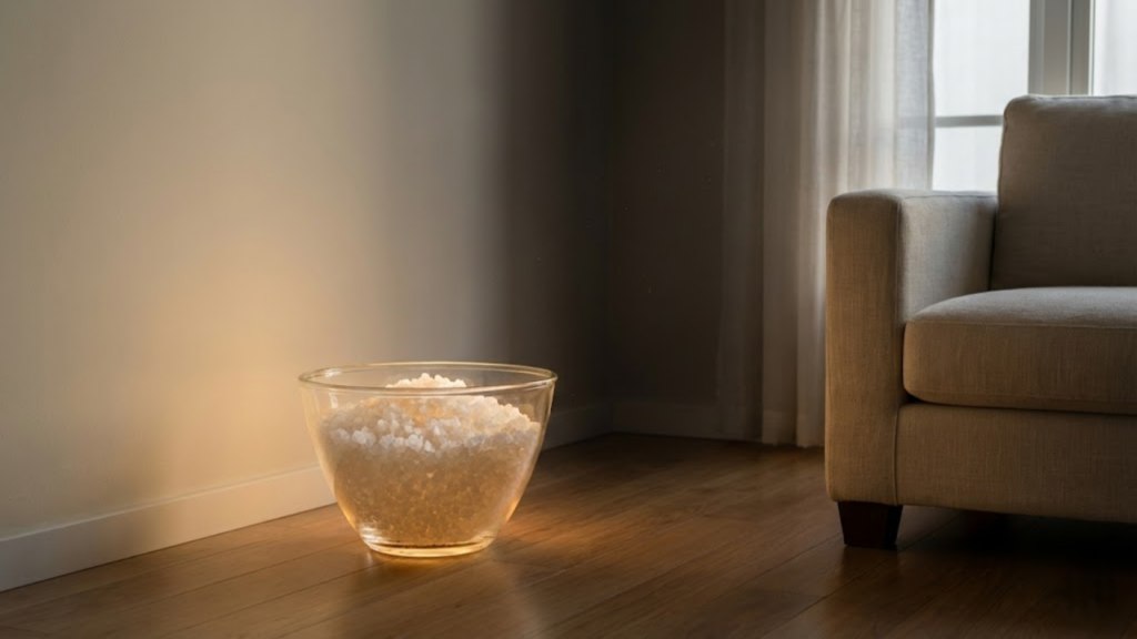 Local ideal no Feng Shui para posicionar recipiente com sal ligado à prosperidade
