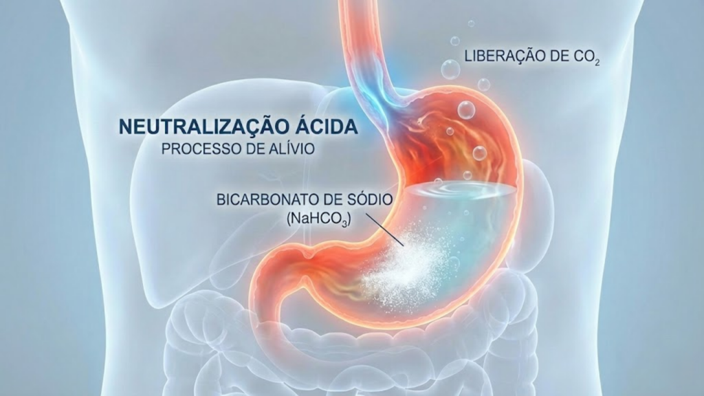 O copo de água com bicarbonato que neutraliza a azia estomacal em 60 segundos