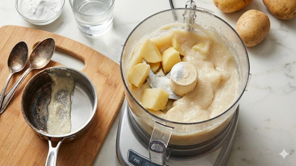 Mistura de casca de batata com bicarbonato aplicada em usos domésticos alternativos
