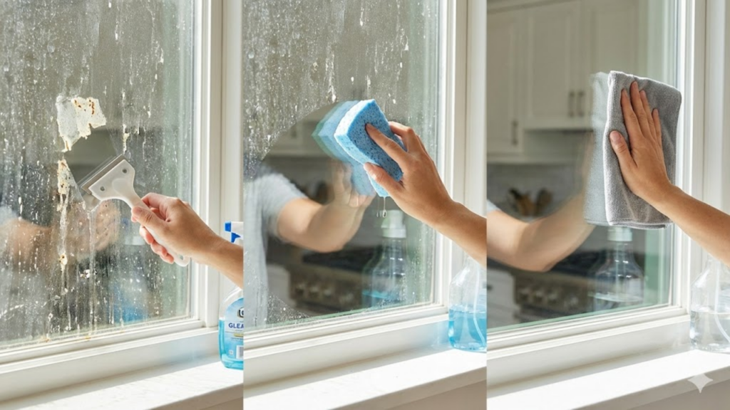 Método simples para limpar o vidro da porta do forno com menos esforço
