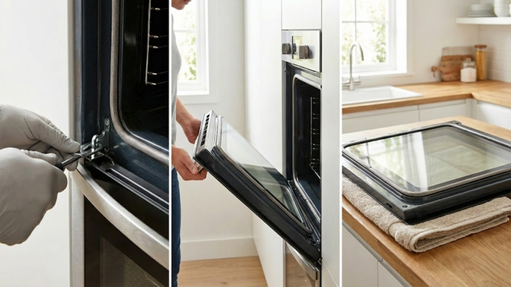 Método simples para limpar o vidro da porta do forno com menos esforço
