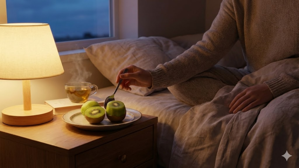 Consumo de dois kiwis antes de dormir associado ao aumento da duração e qualidade do sono
