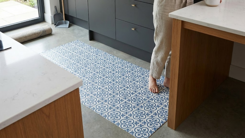 O fim do tapete encardido: por que a passadeira de vinil decretou o fim do tecido na cozinha e promete manutenção com um simples pano úmido