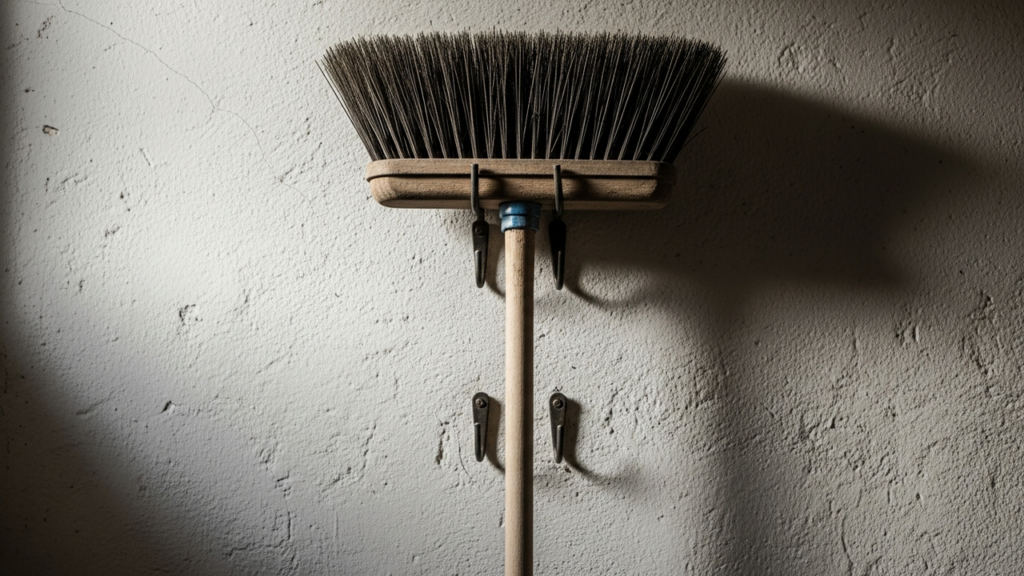 Forma correta de guardar vassouras evita deformação das cerdas e aumenta a durabilidade
