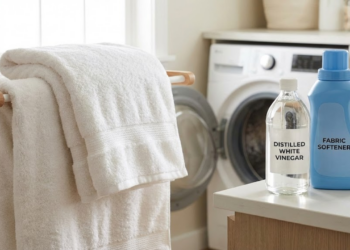 Vinagre remove resíduos do amaciante e devolve maciez às toalhas
