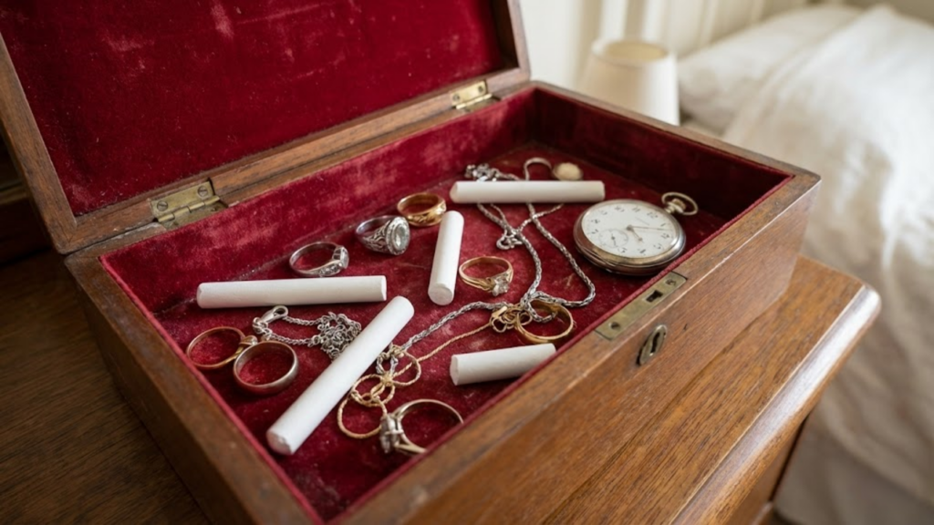 Giz escolar absorve umidade na caixa e ajuda a prevenir ferrugem e oxidação
