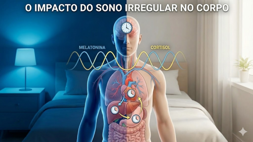 Dormir em horários irregulares desregula o relógio biológico e afeta o corpo