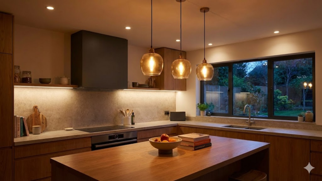 Luz amarela na cozinha cria ambiente mais aconchegante e confortável aos olhos
