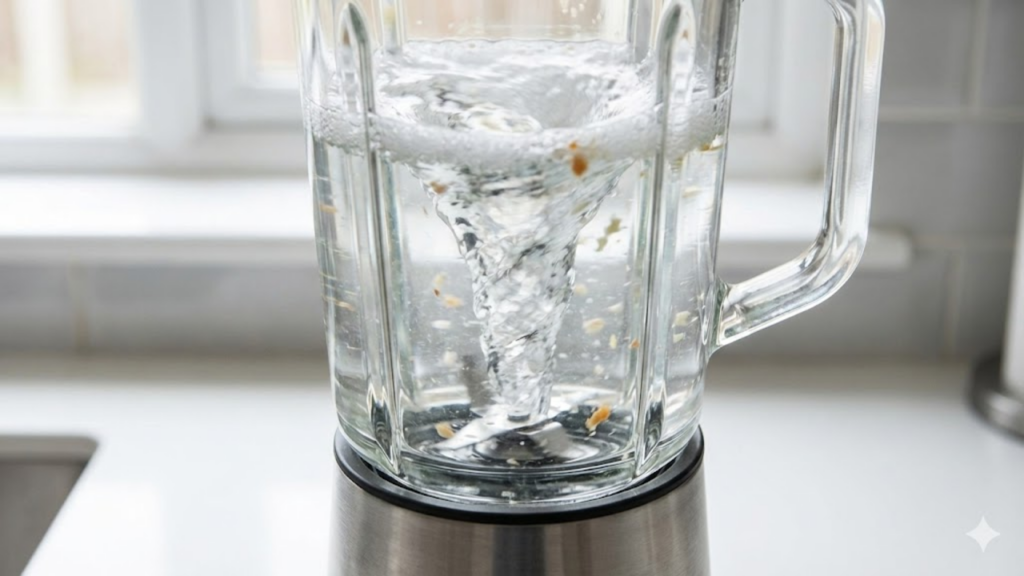 Técnica de auto enxágue no liquidificador facilita a limpeza e reduz risco de acidentes
