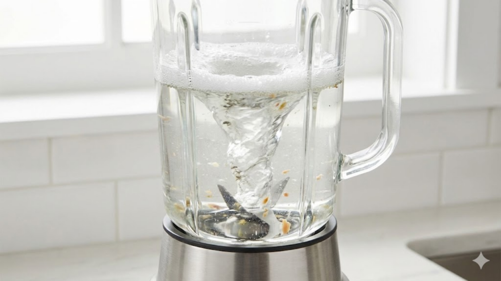 Técnica de auto enxágue no liquidificador facilita a limpeza e reduz risco de acidentes
