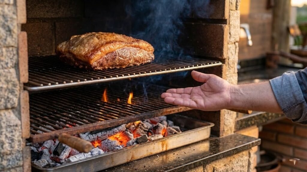 Altura correta da grelha influencia o ponto da carne e a suculência no churrasco
