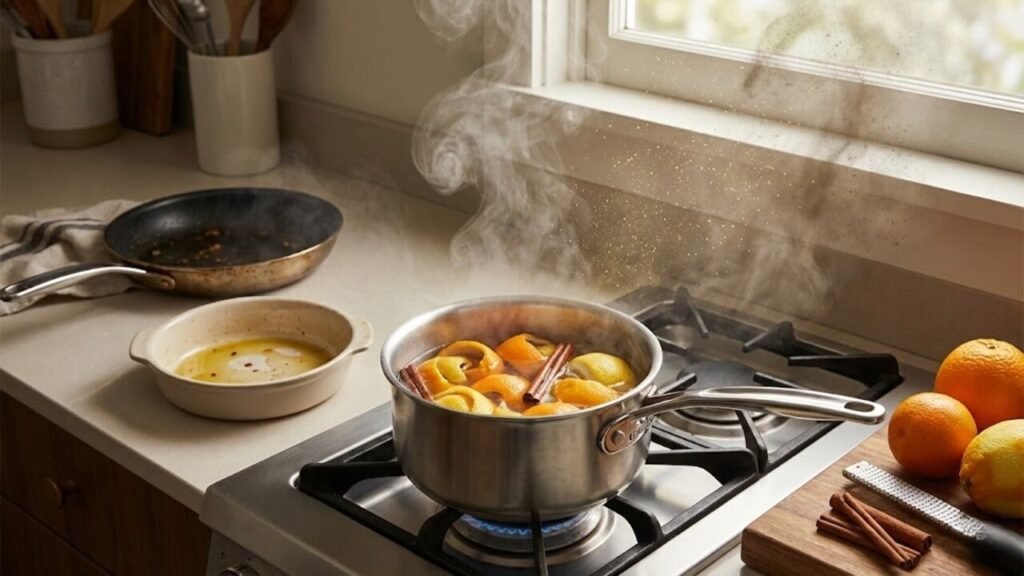 Pot-pourri no fogão perfuma a casa com aromas naturais