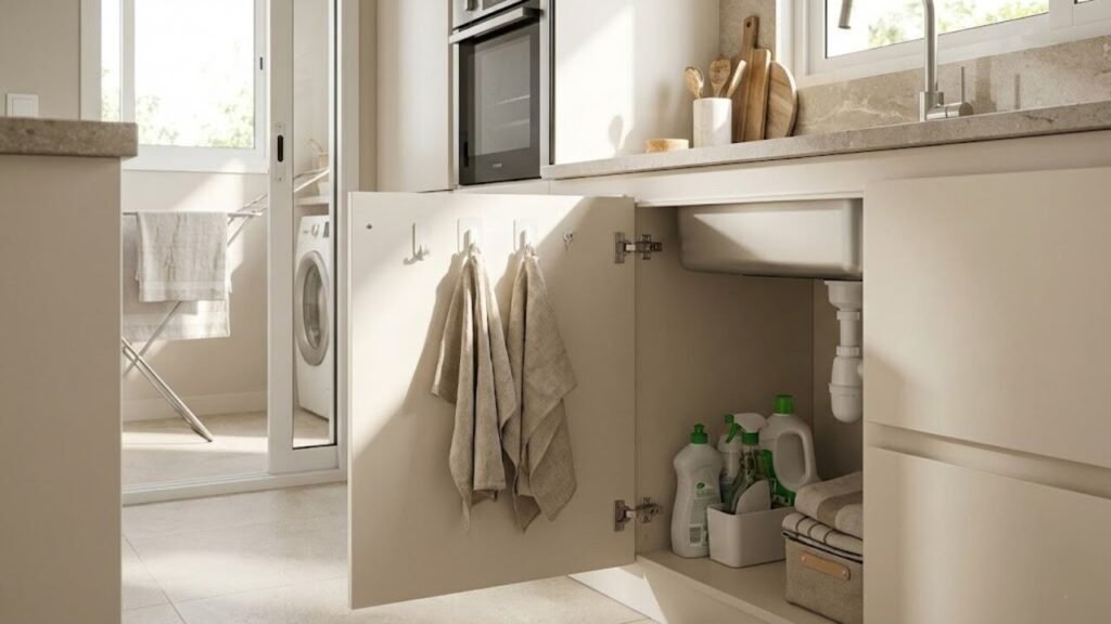 Adeus panos de prato pendurados no forno: a nova tendência prática para guardá-los em 2026