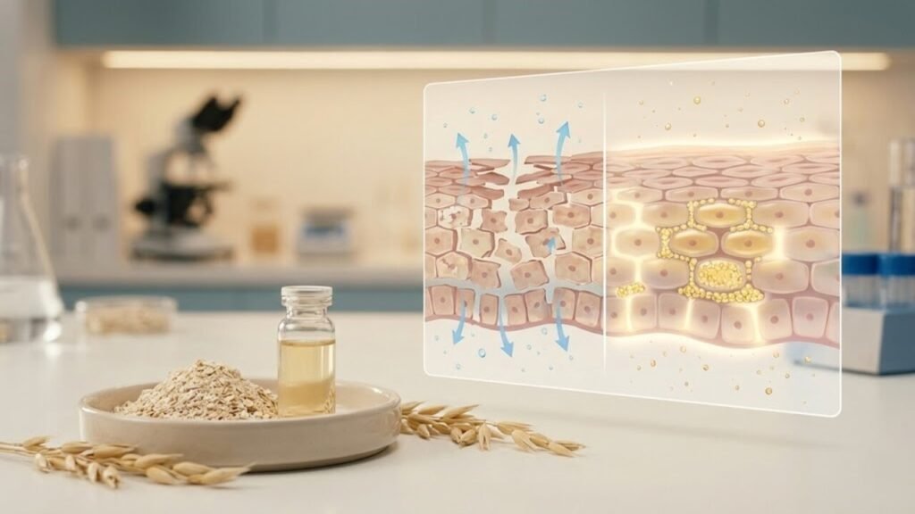 O enxágue final com leite de aveia que acalma o couro cabeludo coçando melhor que shampoos medicinais