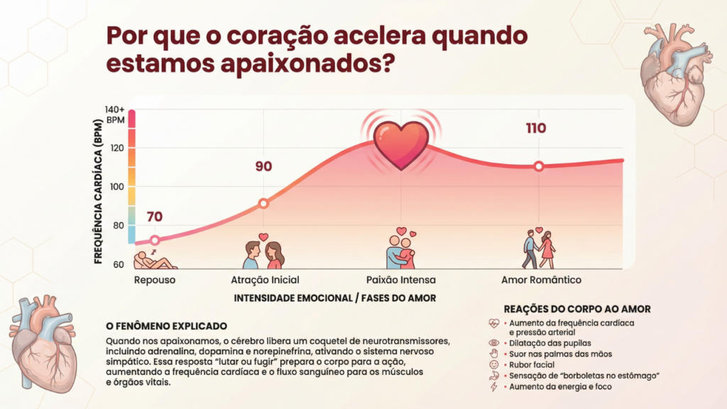 Por que o coração acelera quando estamos apaixonados?