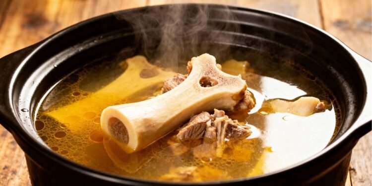 O caldo nutritivo e saboroso que ajuda na saúde intestinal, das articulações e é fácil de fazer em casa