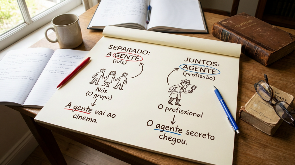 A diferença clássica entre “A gente” e “agente” que muitos ainda erram