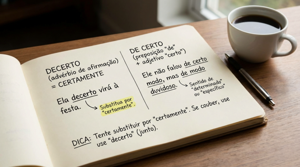 Poucos sabem que “Decerto” e “de certo” estão certos na língua portuguesa