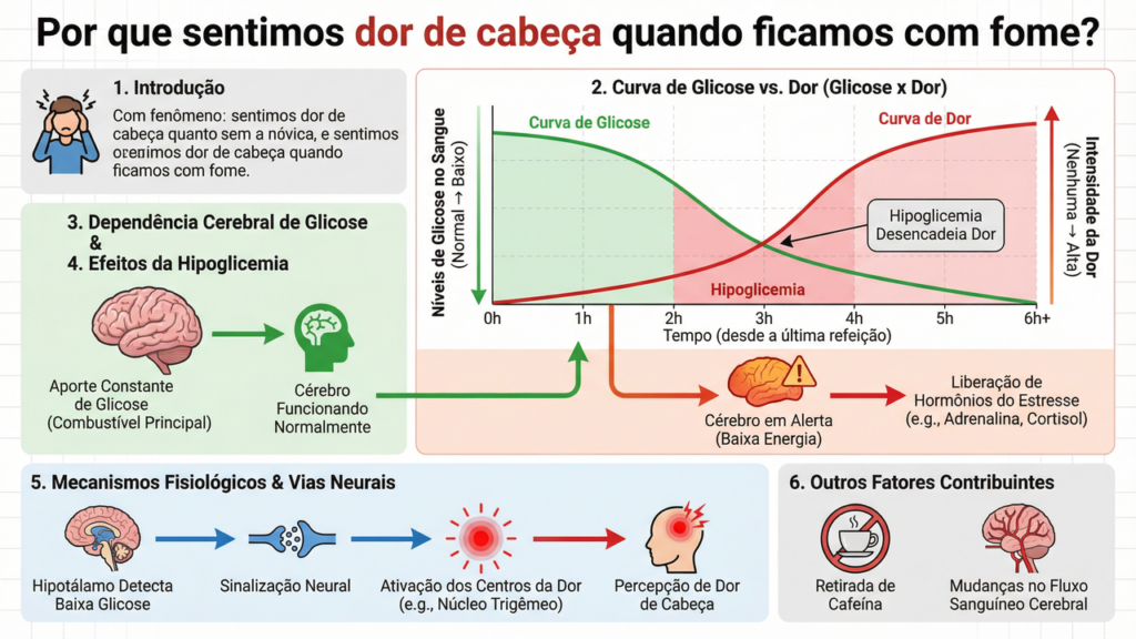 Por que sentimos dor de cabeça quando ficamos com fome?