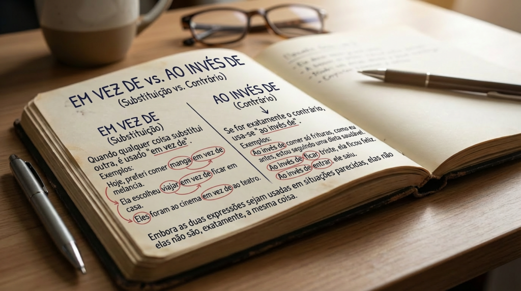 Quando usar “Em vez de” e “ao invés de”, segundo a língua portuguesa