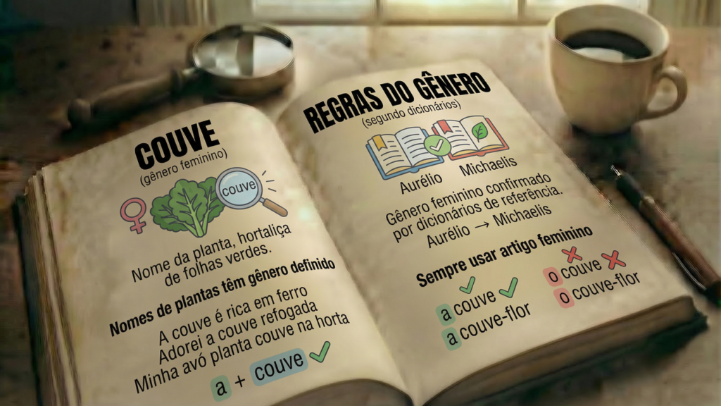 "A couve" ou "o couve"? Essa é a regra correta na língua portuguesa