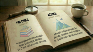 Acima A explicação definitiva para você aprender a usar “Em cima” e “acima”