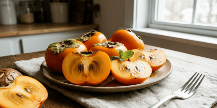 Entre os nutrientes presentes no caqui, destacam-se vitaminas, minerais e compostos antioxidantes
