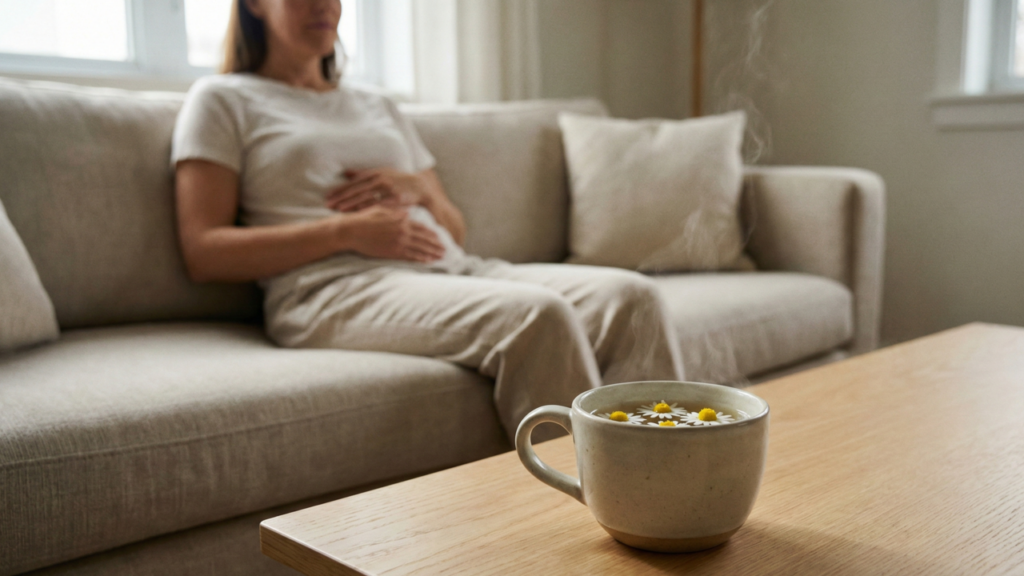 O chá que ajuda a aliviar cólicas e reduzir o inchaço abdominal