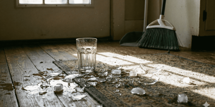 A interpretação mais comum no Feng Shui associa o copo quebrado à liberação de energias que já não servem mais ao ambiente